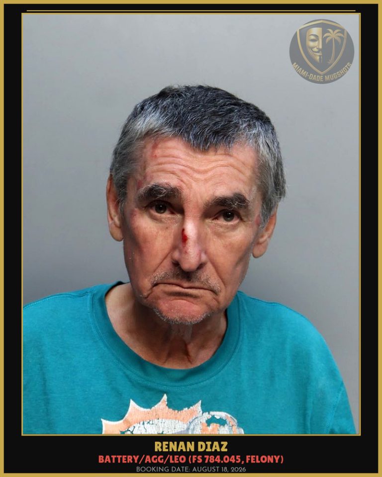 Renan Diaz Arrested – Miami-Dade County (August 18, 2026)