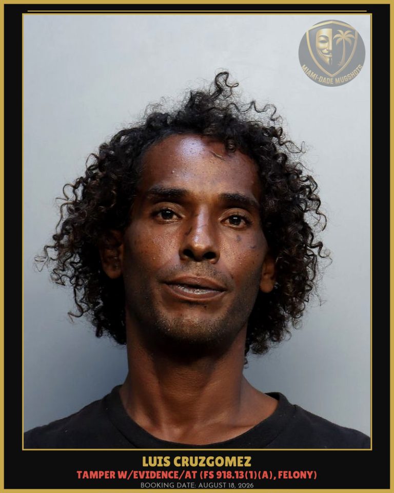 Luis Cruzgomez Arrested – Miami-Dade County (August 18, 2026)