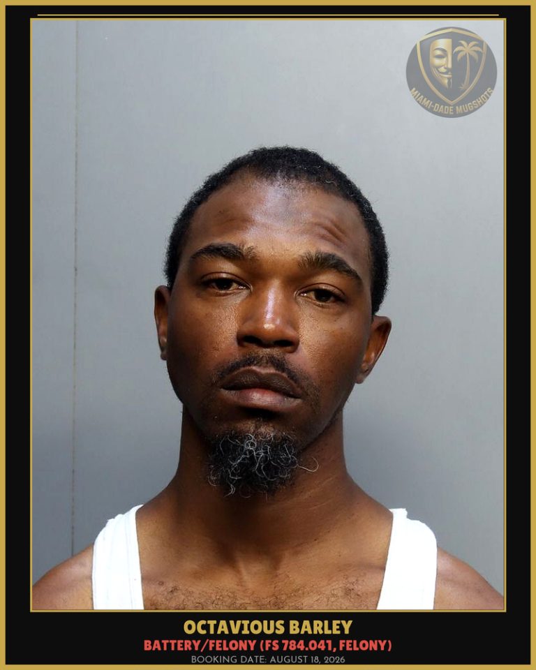Octavious Barley Arrested – Miami-Dade County (August 18, 2026)