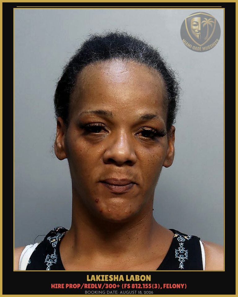 Lakiesha Labon Arrested – Miami-Dade County (August 18, 2026)