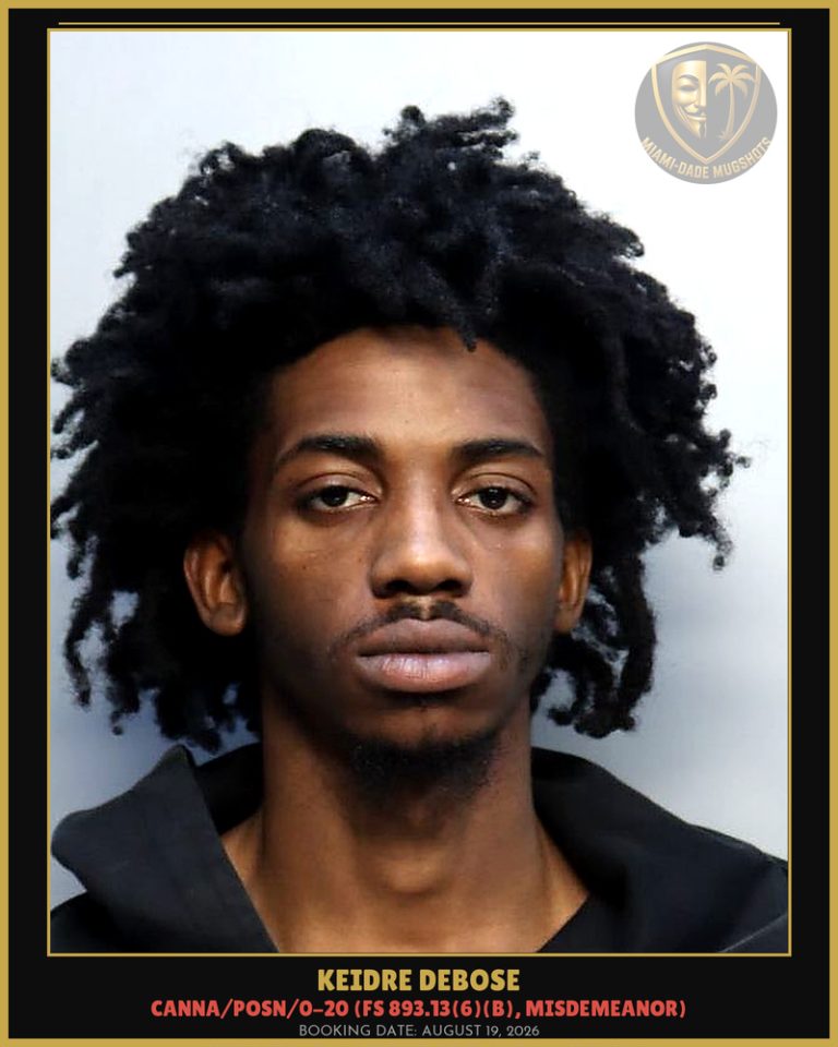 Keidre Debose Arrested – Miami-Dade County (August 19, 2026)