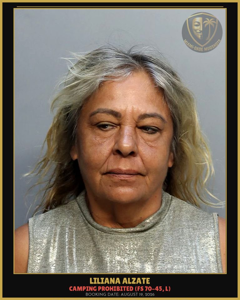 Liliana Alzate Arrested – Miami-Dade County (August 19, 2026)