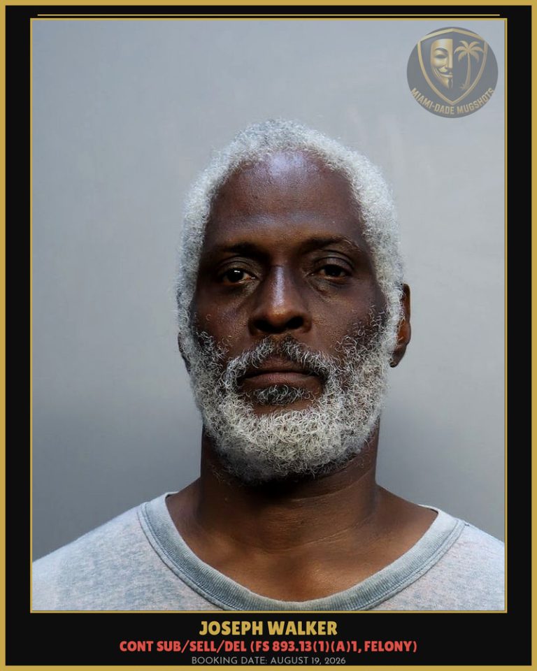 Joseph Walker Arrested – Miami-Dade County (August 19, 2026)