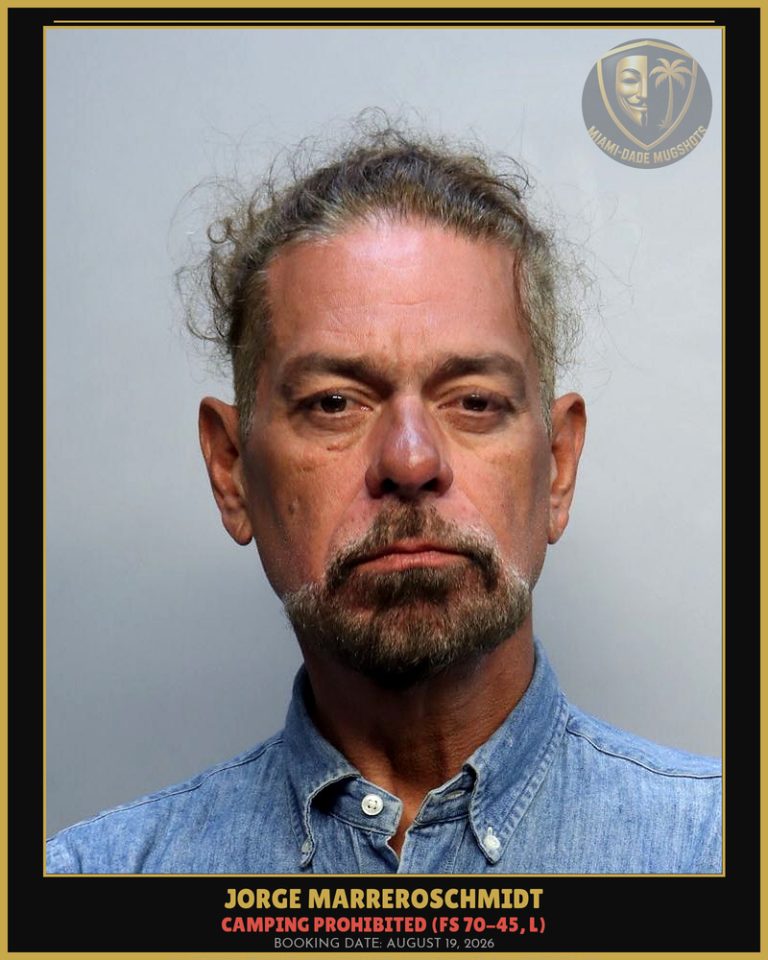 Jorge Marreroschmidt Arrested – Miami-Dade County (August 19, 2026)