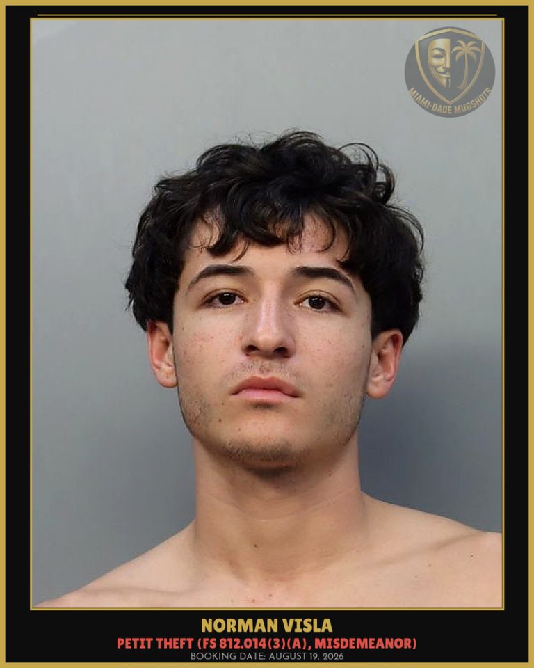 Norman Visla Arrested – Miami-Dade County (August 19, 2026)