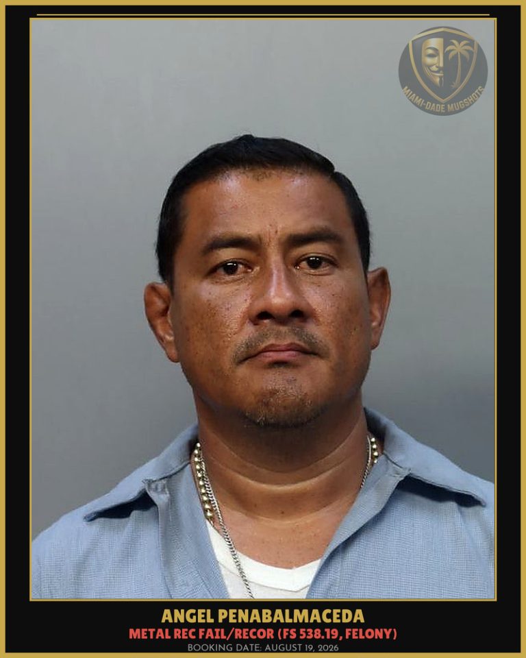 Angel Penabalmaceda Arrested – Miami-Dade County (August 19, 2026)