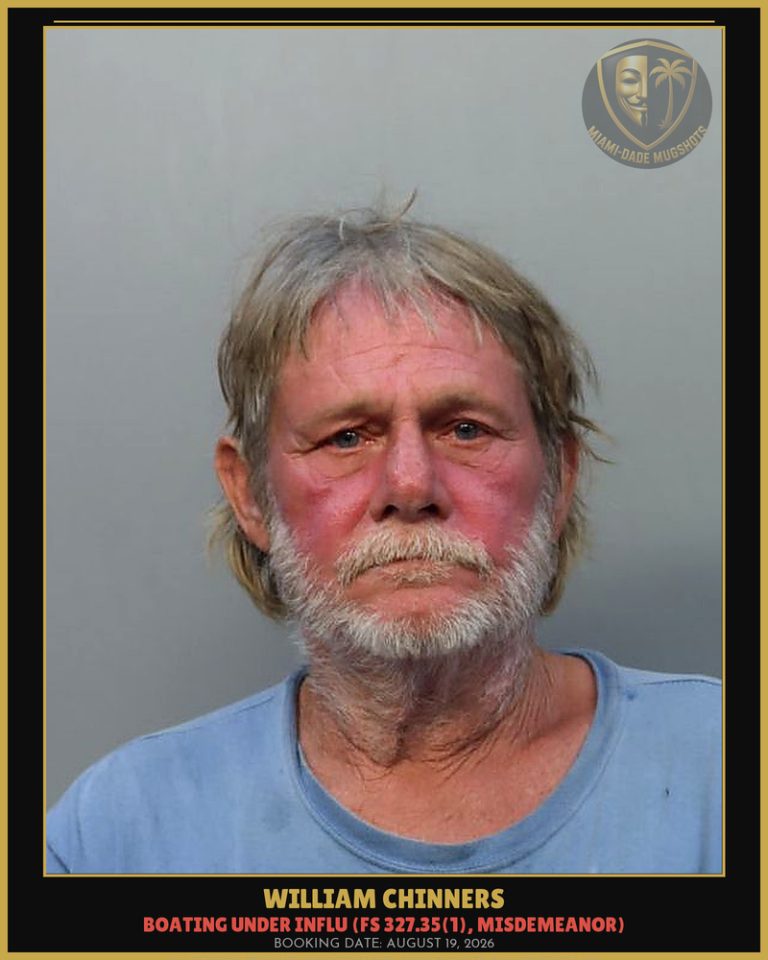 William Chinners Arrested – Miami-Dade County (August 19, 2026)