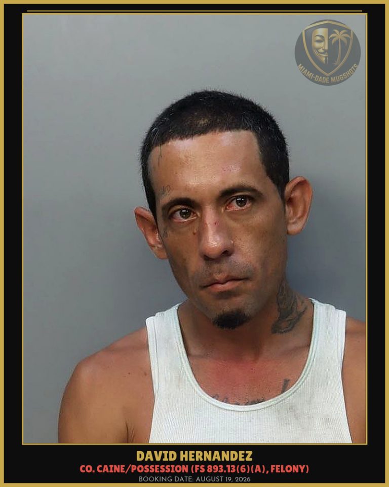 David Hernandez Arrested – Miami-Dade County (August 19, 2026)