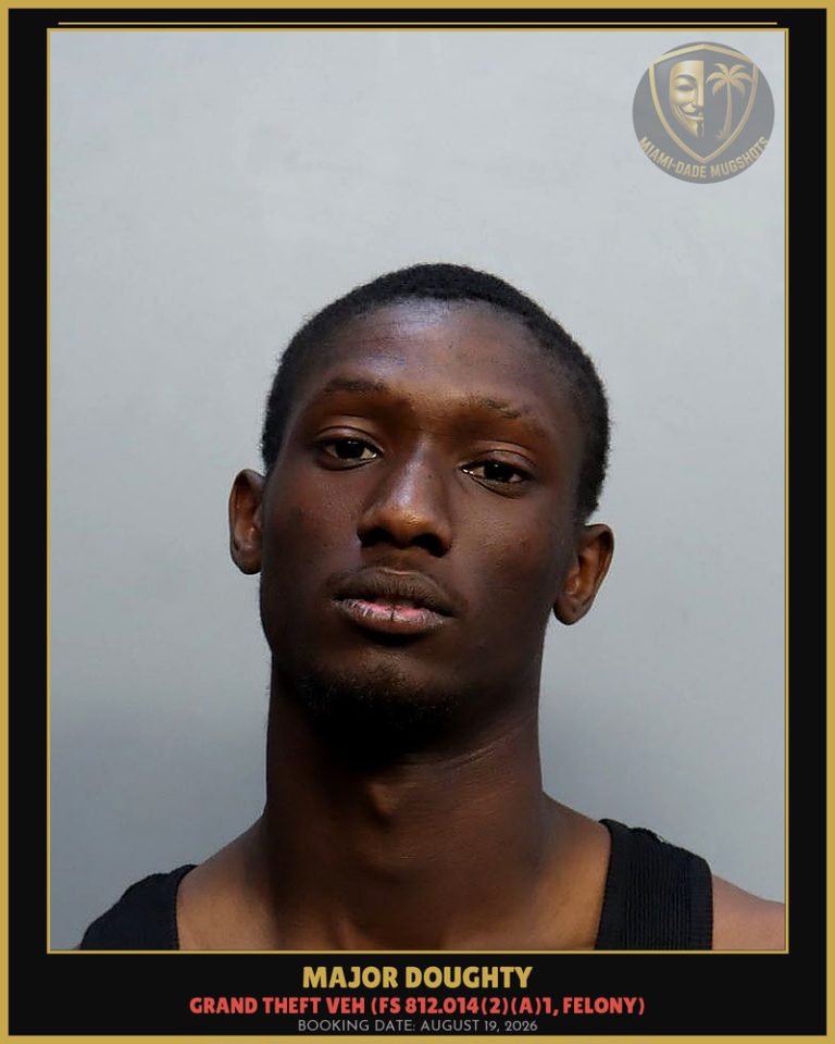 Major Doughty Arrested – Miami-Dade County (August 19, 2026)