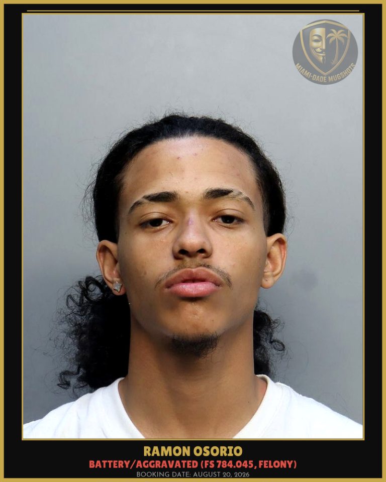 Ramon Osorio Arrested – Miami-Dade County (August 20, 2026)