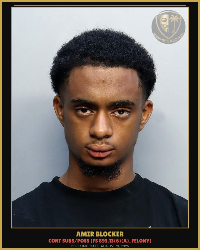 Amir Blocker Arrested – Miami-Dade County (August 21, 2026)