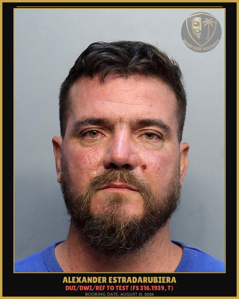 Alexander Estradarubiera Arrested – Miami-Dade County (August 21, 2026)