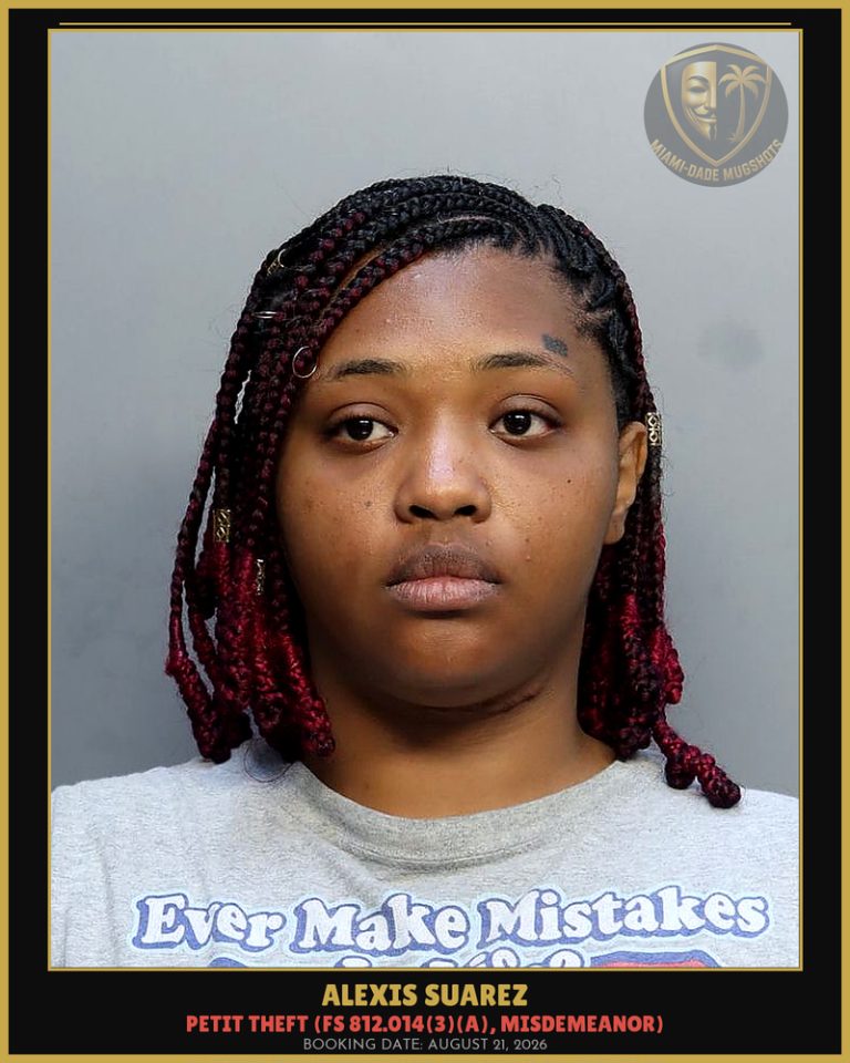Alexis Suarez Arrested – Miami-Dade County (August 21, 2026)