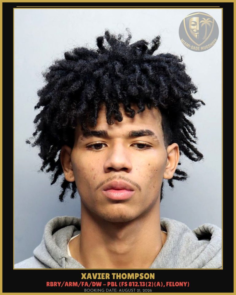 Xavier Thompson Arrested – Miami-Dade County (August 21, 2026)