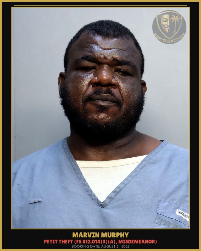 Marvin Murphy Arrested – Miami-Dade County (August 21, 2026)