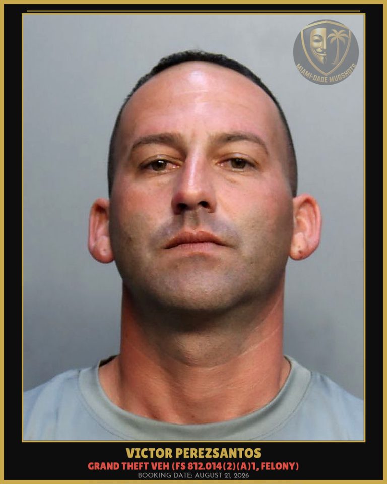 Victor Perezsantos Arrested – Miami-Dade County (August 21, 2026)
