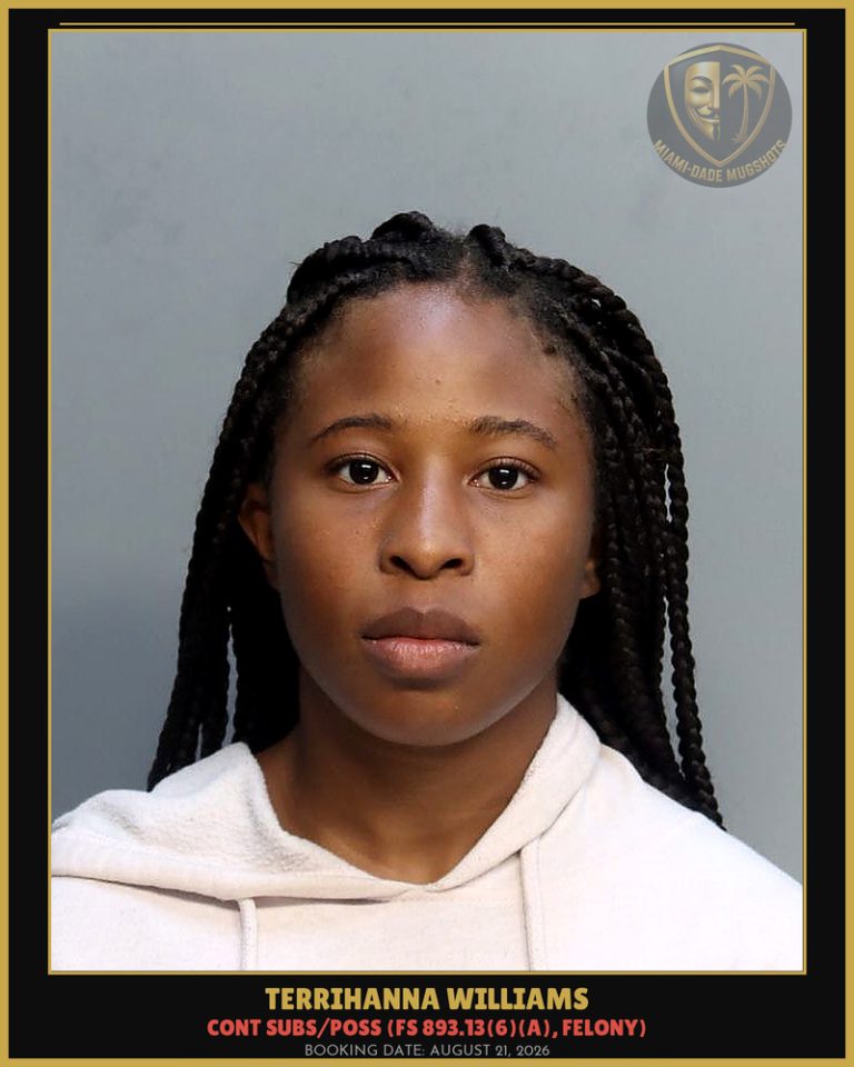 Terrihanna Williams Arrested – Miami-Dade County (August 21, 2026)