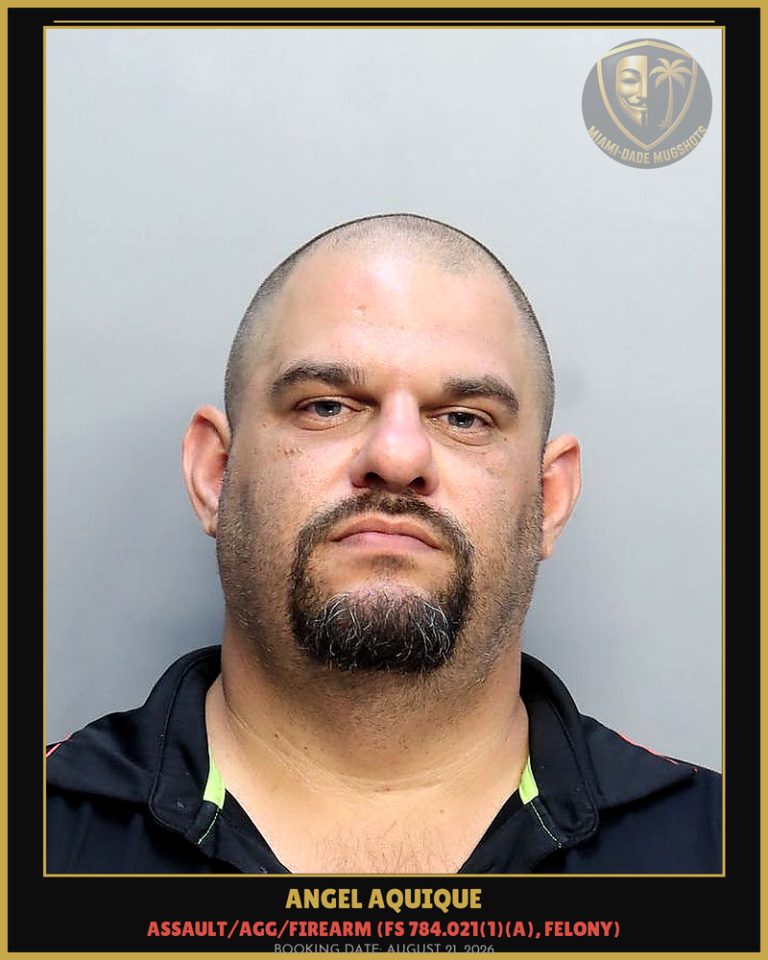 Angel Aquique Arrested – Miami-Dade County (August 21, 2026)