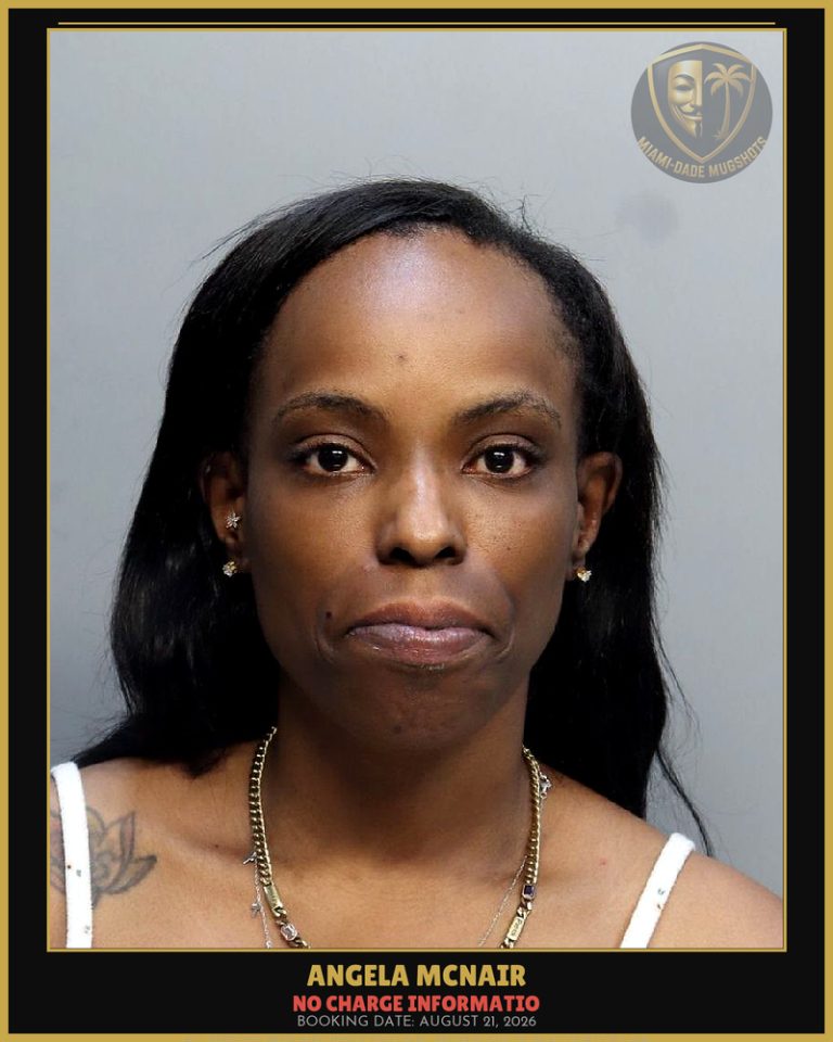 Angela Mcnair Arrested – Miami-Dade County (August 21, 2026)