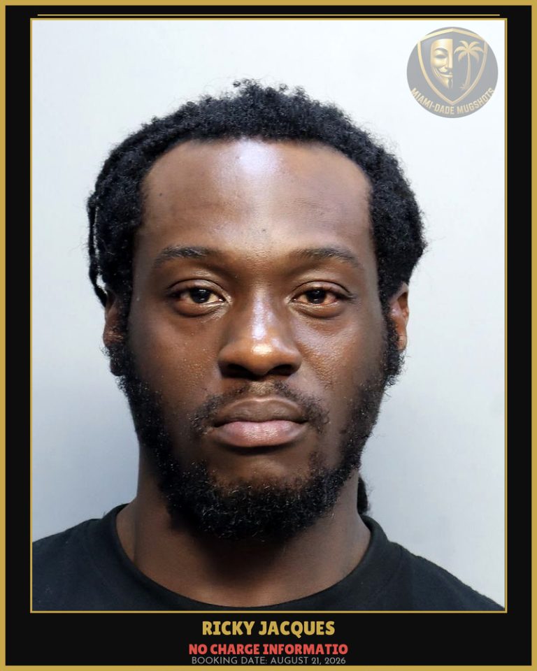 Ricky Jacques Arrested – Miami-Dade County (August 21, 2026)
