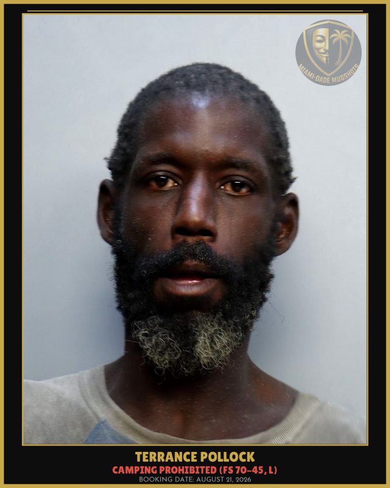 Terrance Pollock Arrested – Miami-Dade County (August 21, 2026)