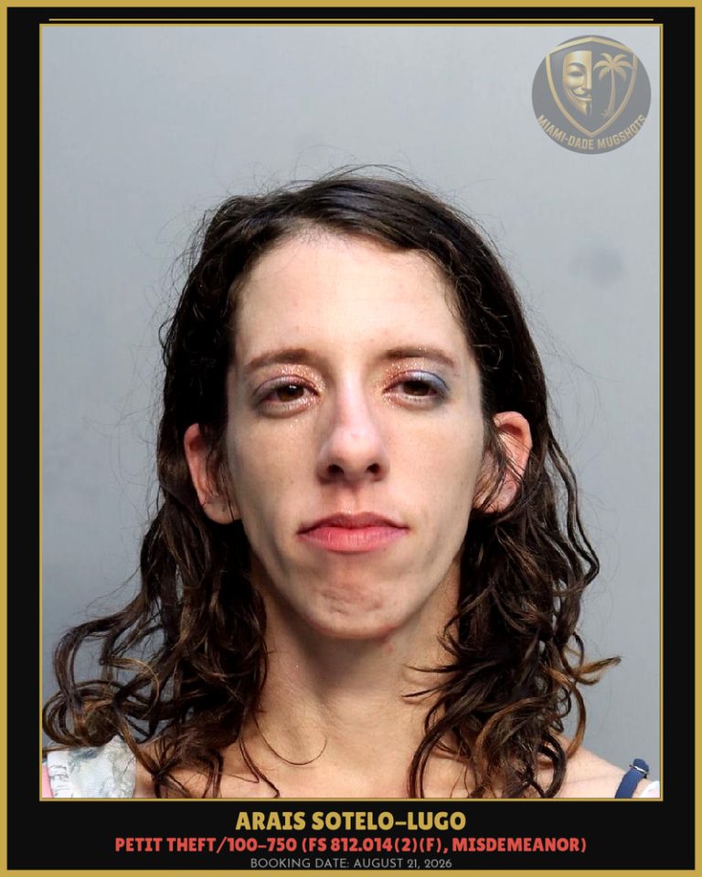 Arais Sotelo-Lugo Arrested – Miami-Dade County (August 21, 2026)