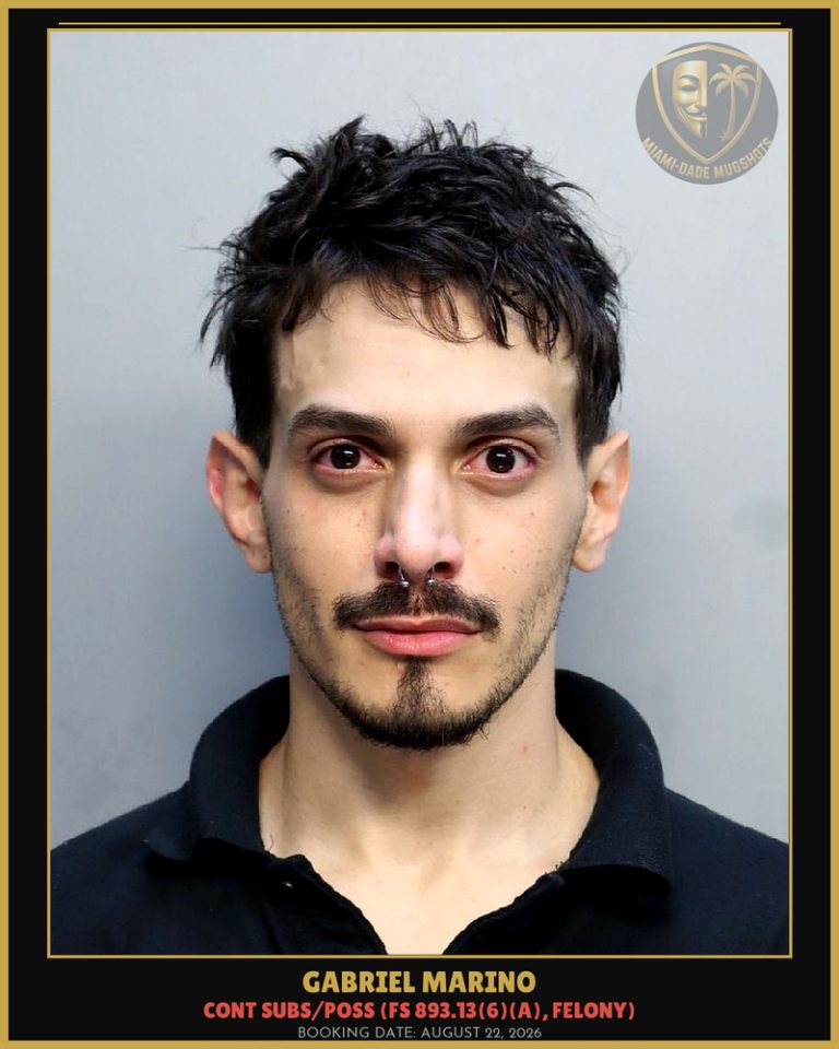 Gabriel Marino Arrested – Miami-Dade County (August 22, 2026)