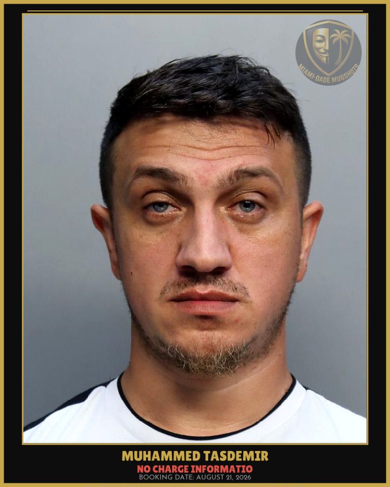 Muhammed Tasdemir Arrested – Miami-Dade County (August 21, 2026)