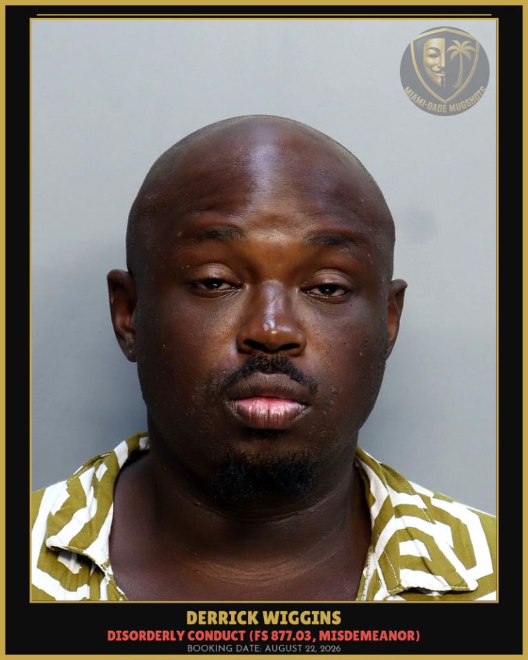 Derrick Wiggins Arrested – Miami-Dade County (August 22, 2026)