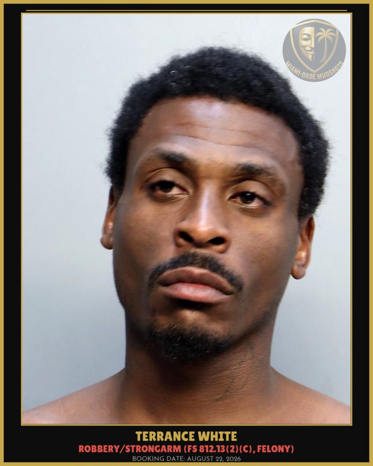 Terrance White Arrested – Miami-Dade County (August 22, 2026)