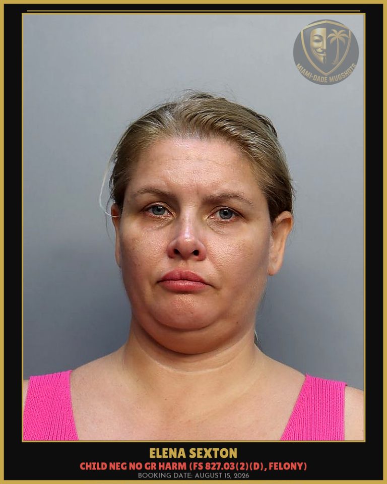 Elena Sexton Arrested – Miami-Dade County (August 15, 2026)