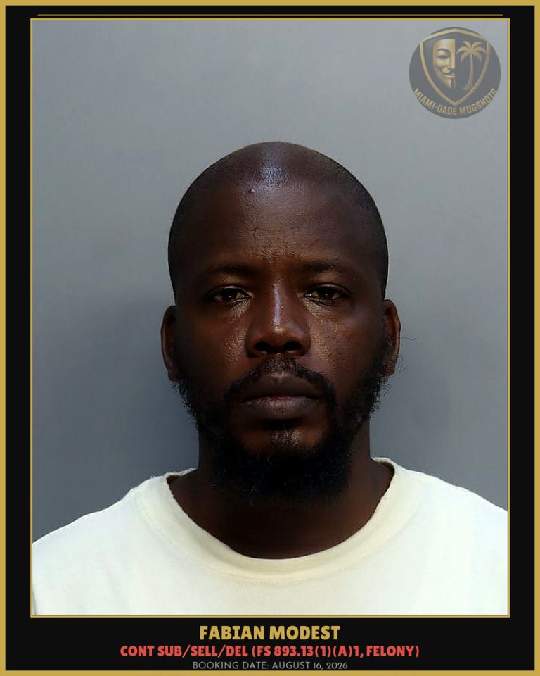 Fabian Modest Arrested – Miami-Dade County (August 16, 2026)