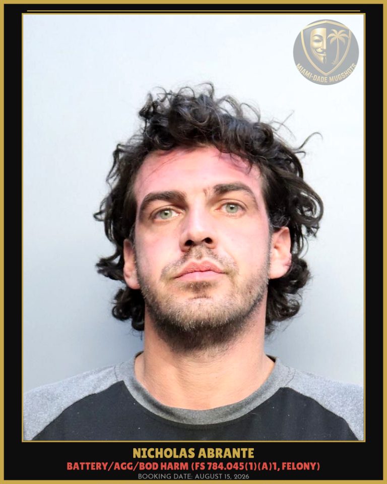 Nicholas Abrante Arrested – Miami-Dade County (August 15, 2026)