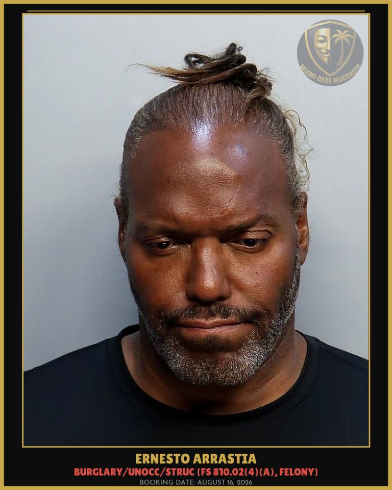 Ernesto Arrastia Arrested – Miami-Dade County (August 16, 2026)