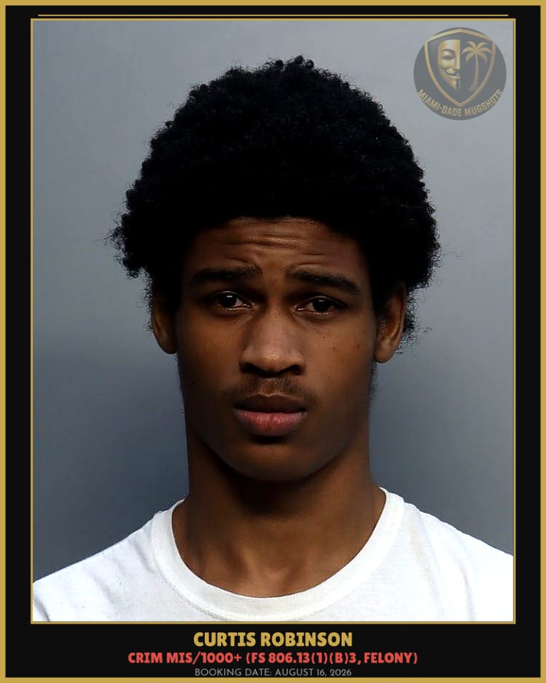 Curtis Robinson Arrested – Miami-Dade County (August 16, 2026)