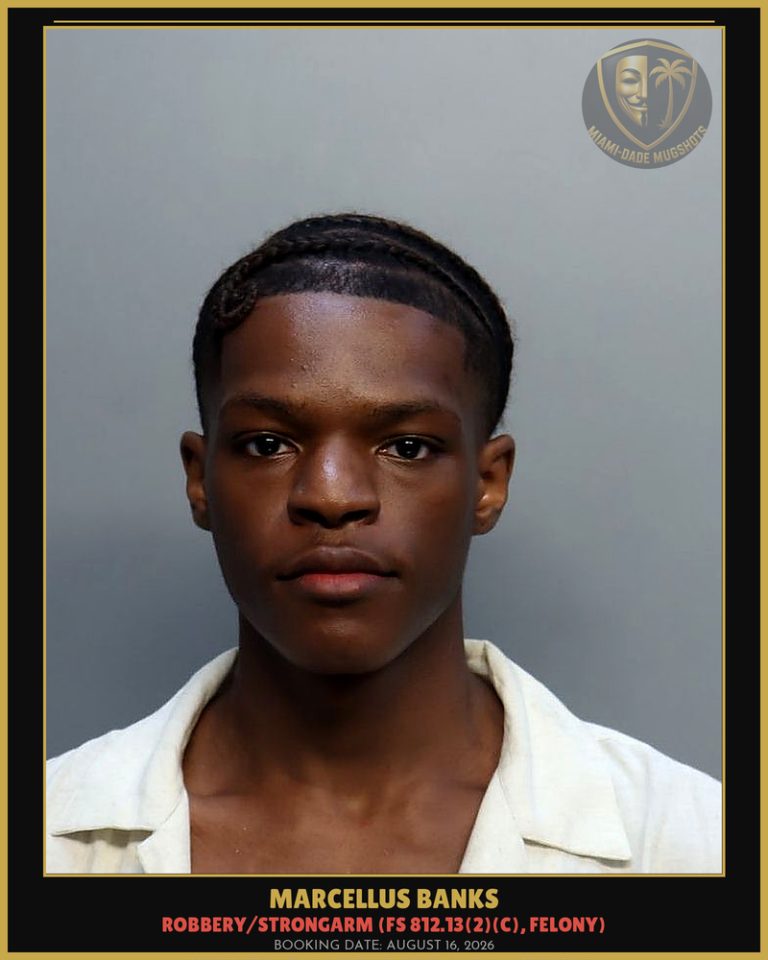 Marcellus Banks Arrested – Miami-Dade County (August 16, 2026)
