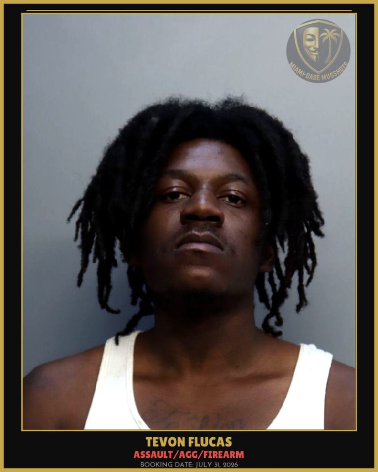 Flucas Tevon Sherrod Arrested – ASSAULT/AGG/FIREARM – Miami-Dade County (July 31, 2026)