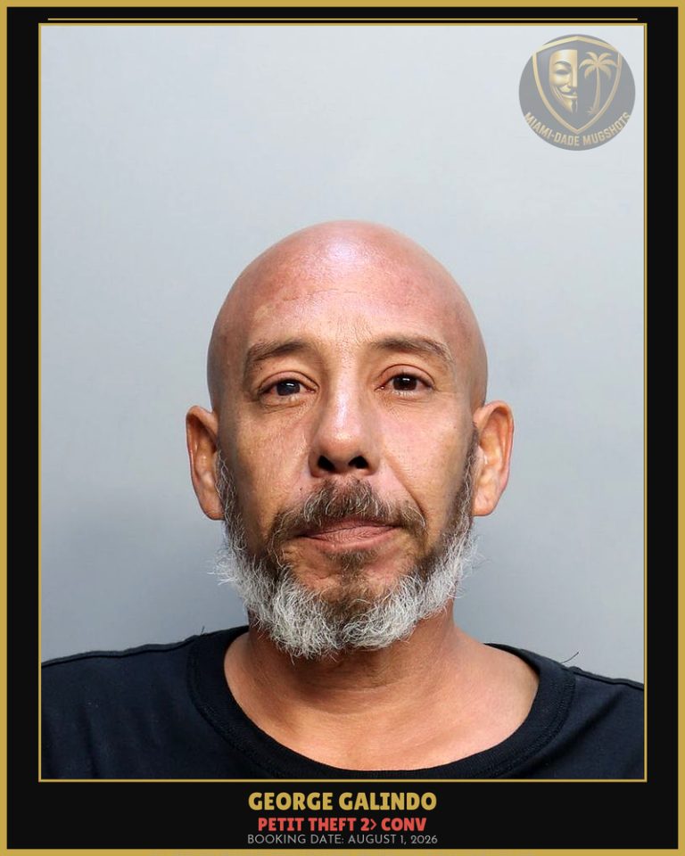 Galindo George Arrested – PETIT THEFT 2> CONV – Miami-Dade County (August 1, 2026)