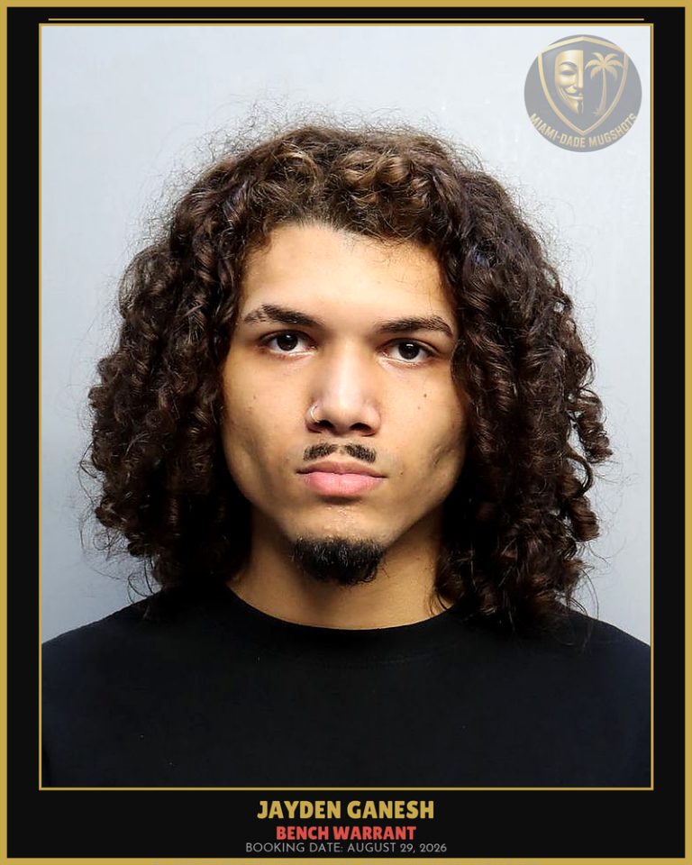Ganesh Jayden  Anthony Arrested – BENCH WARRANT – Miami-Dade County (August 29, 2026)