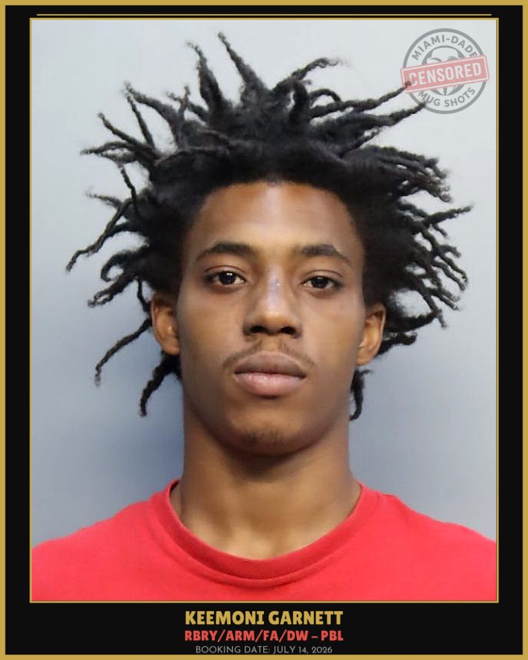 Garnett Keemoni  Jkwon Arrested – RBRY/ARM/FA/DW – PBL – Miami-Dade County (July 14, 2026)