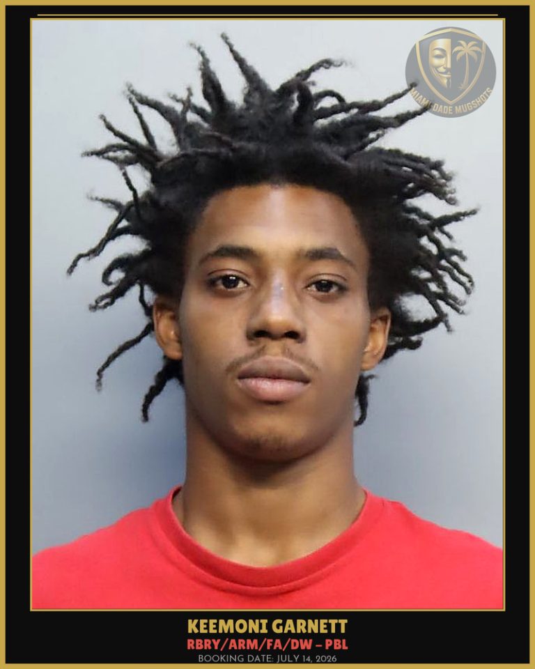 Garnett Keemoni Jkwon Arrested – RBRY/ARM/FA/DW – PBL – Miami-Dade County (July 14, 2026)