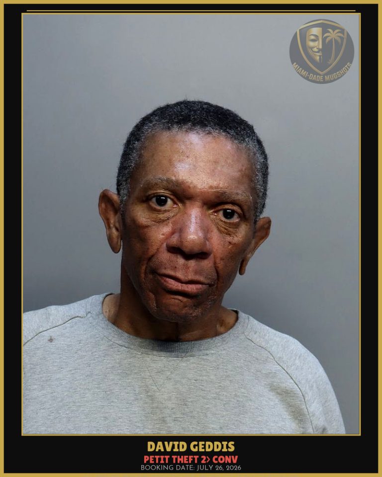 Geddis David Billy Arrested – PETIT THEFT 2> CONV – Miami-Dade County (July 26, 2026)