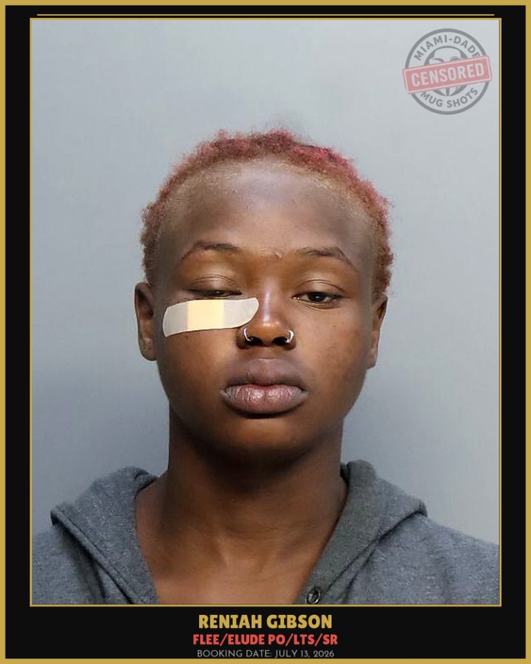 Gibson Reniah  J Arrested – FLEE/ELUDE PO/LTS/SR – Miami-Dade County (July 13, 2026)