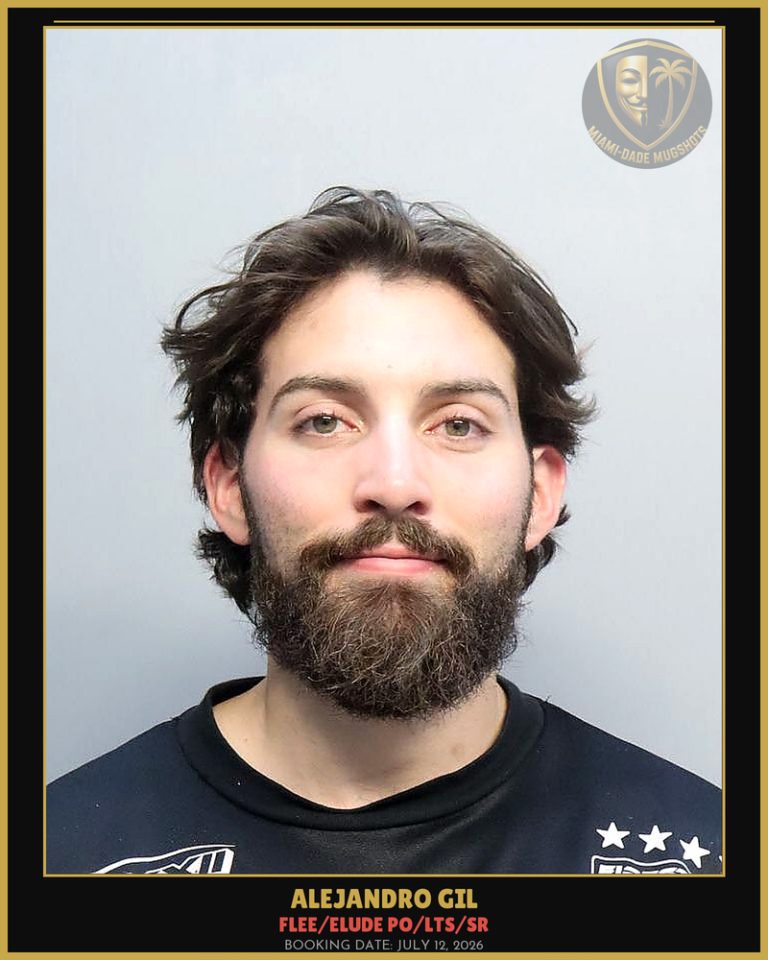 Gil Alejandro Arrested – FLEE/ELUDE PO/LTS/SR – Miami-Dade County (July 12, 2026)