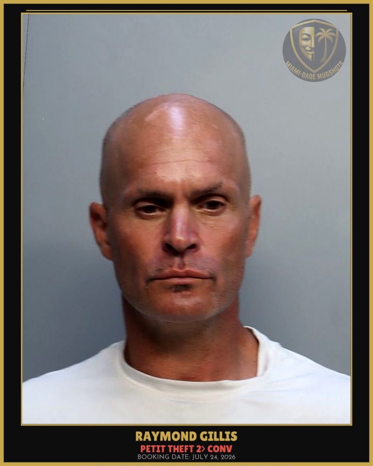 Gillis Raymond  Paul Arrested – PETIT THEFT 2> CONV – Miami-Dade County (July 24, 2026)