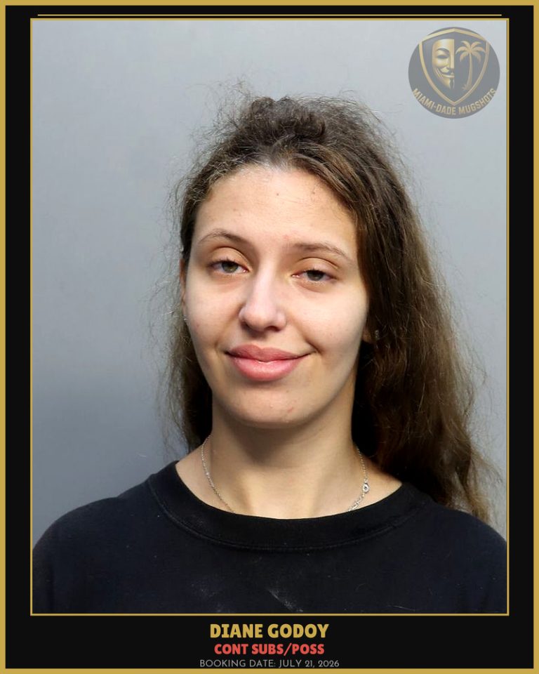 Godoy Diane Arrested – CONT SUBS/POSS – Miami-Dade County (July 21, 2026)