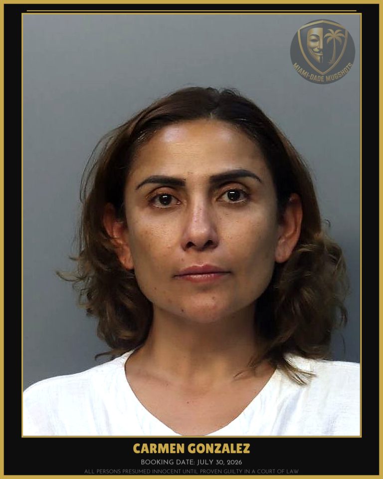 Gonzalez Carmen  Letizia Arrested – Miami-Dade County (July 30, 2026)