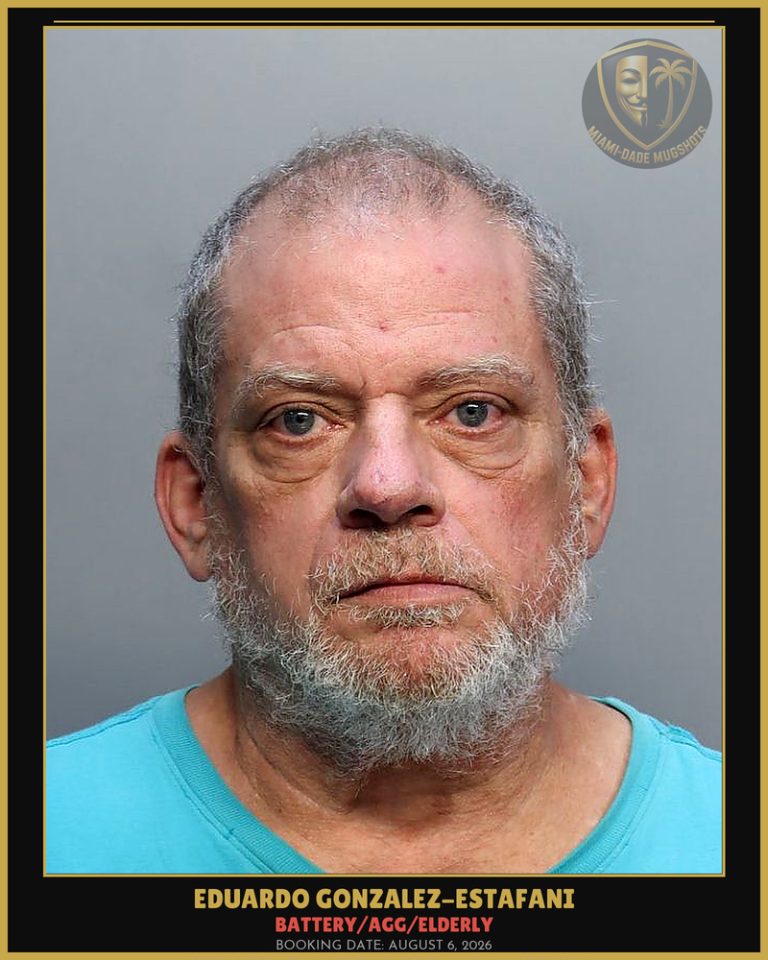 Gonzalez-Estafani Eduardo  Alejandro Arrested – BATTERY/AGG/ELDERLY – Miami-Dade County (August 6, 2026)