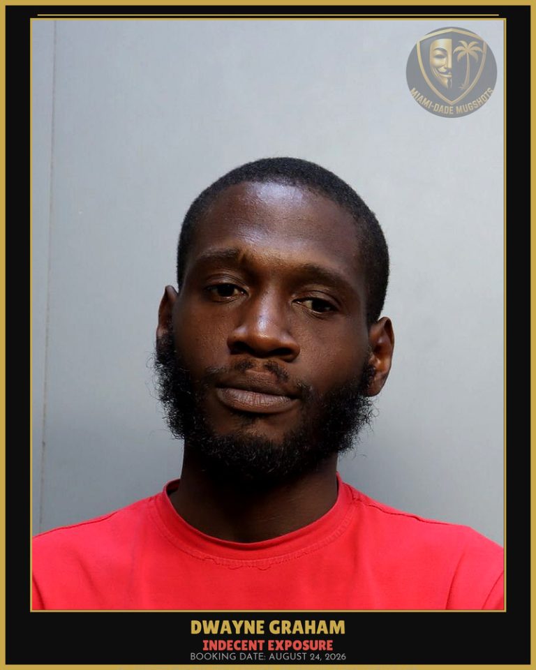 Graham Dwayne  Brenton Arrested – INDECENT EXPOSURE – Miami-Dade County (August 24, 2026)