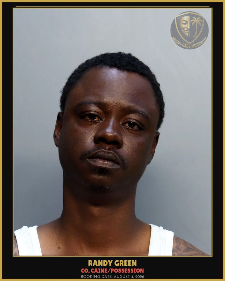 Green Randy  Jamal Arrested – Co. Caine/POSSESSION – Miami-Dade County (August 4, 2026)